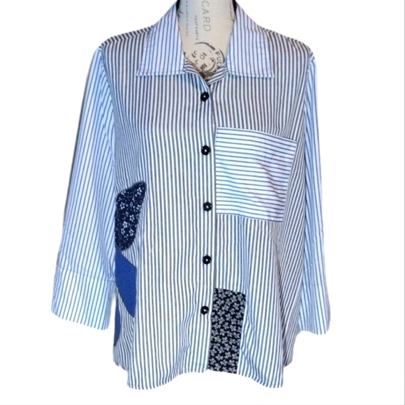 Cali Girl Patchwork Blouse - Picture 2 of 5